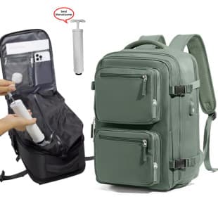 Unisex Large-Capacity Commuter Bag with Vacuum Storage Layer, Compressible Clothing, Lightweight Backpack for Travel