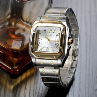 Cartisi Men's Square Gradient Quartz Watch, Trendy and Cool Style, Niche Design, High-Quality Wristwatch, Dropshipping Available