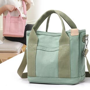 Cross-border Direct Supply Hot Selling Japanese Korean Style High-end Canvas Bag Bento Bag Handbag 16 Ann Canvas Women's Bag Handbag