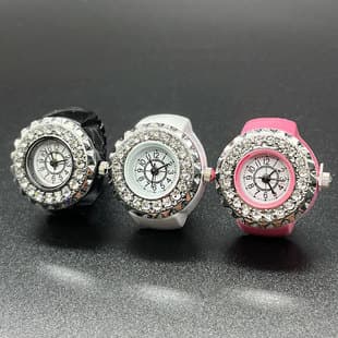 [Ring watch] cross-border hot sale ring watch men and women Diamond-embedded foreign trade trend high-end watch factory direct batch