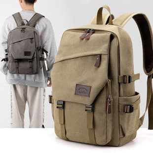 Cross-Border New Style Casual Large-Capacity Backpack Outdoor Men's Travel Bag Fashion Retro Canvas Backpack Men's Wholesale
