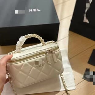 Women's Bag Small Fragrance Chain Box Bag 2025 New Genuine Leather Quilted Bag Fashion Single Shoulder Crossbody Bag Women's Bag