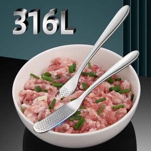 Stainless Steel Non-Slip Filling Spoon, New Model 316L, for Mixing Dumpling and Wonton Fillings, Household Filling Spoon Gadget