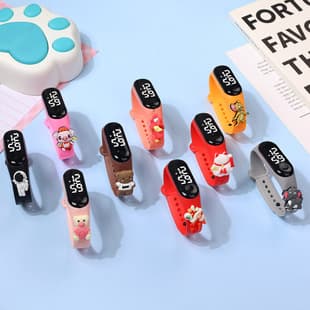 [New Doll] Elementary School Doll Bracelet Led Electronic Watch Creative Gift Swimming Waterproof Touch Watch