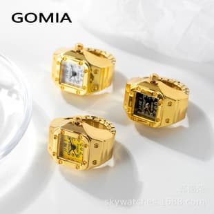 Gomiya/Aliexpress/Eb Best-Selling Rivet Peach Heart Retro Octagonal Ring Watch Popular Recommended Watch Wholesale