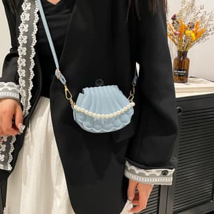 2026 Spring and Summer New Shell Pearl Bag, Niche Design Handbag, Versatile Crossbody Bag, Hot-Selling Women's Bag