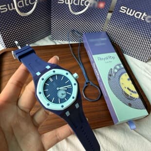 Cross-Border Men's and Women's Watches Swatch Wq Collaboration Ap Royal Oak Aliexpress Dunhuang Can Ship New Models on Behalf of Buyers, Direct from the Manufacturer