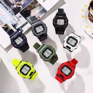 Factory Direct Sales Student Electronic Watch Wholesale New Fashion Waterproof Children's Large Dial Square Electronic Watch