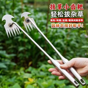 High-Carbon Steel Weeding Tools, Hoe, Rake, Soil Loosening Shovel, Agricultural Weeding Tool, Small Rake for Digging Wild Vegetables