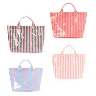 Cross-Border New Striped Tote Bag, High-Looking Lightweight Handbag, Commuting Large-Capacity Portable Travel Shoulder Bag