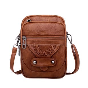 Bags Women's Crossbody New Textured Shoulder Bag Mobile Phone Bag Soft Leather Western Style European and American Style Mature Fashion Retro Small Bag