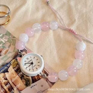 Niche Luxury Woven Rope Watch for Women, Stylish and Exquisite Small Dial, Versatile Beaded Bracelet Watch for Students