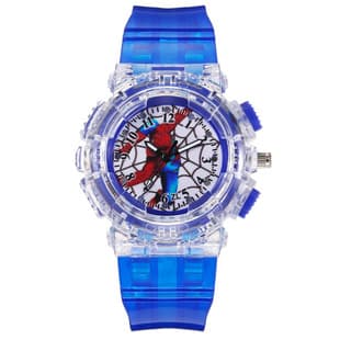 Cross-Border New Product Children's Luminous Watch for Boys, Pointer Type Literacy Led Colorful Flashing Quartz Watch