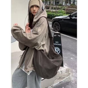 Not Salty Cheese Retro Autumn and Winter Dumpling Bag Crossbody Shoulder Bag Genderless Unisex Large Capacity Bag
