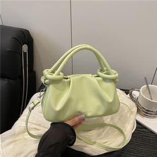Korean Style Simple Pleated Cloud Handbag for Women, 2026 New Fashion Commuter Crossbody Bag, Exquisite Small Tote Bag