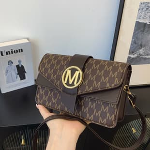 New Shoulder Crossbody Bag Women's All-match Small Square Bag Double Shoulder Strap Crossbody Bag Autumn Korean Style Simple Fashion Women's Bag