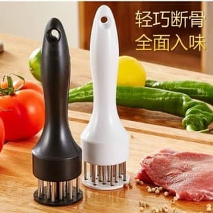 Kitchen Stainless Steel Steak Hammer Meat Tenderizer Household Meat Tenderizer Perforator Meat Hammer Meat Piercing Needle