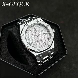 Foreign Trade Watch Men's Fully Automatic Quartz Watch Stainless Steel Strap Luminous Waterproof Fashion Sports Men's Watch Business