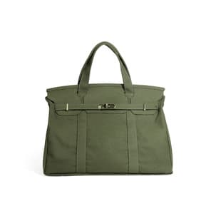 In-Stock Cross-Border Popular Canvas Birkin Bag with a High-End Feel, Solid Color Handbag, Large Capacity, Versatile Tote Bag for Commuting