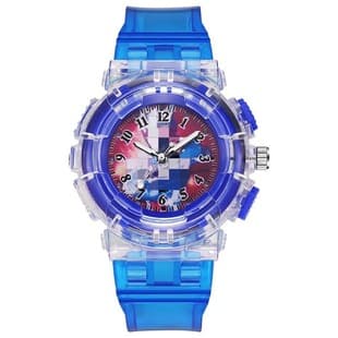 Ready Stock Children's Kindergarten Luminous Watch Paw Patrol Spider-Man Colorful Flashing Light Boys' Quartz Watch