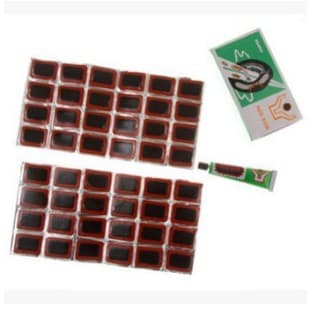 Bicycle cold glue 48 pieces + glue with film tire patch bicycle repair tool [Tire Patch]]