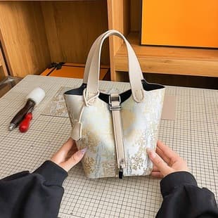 Hand-Carrying New Chinoiserie Underarm Bag for Women, Basket Bag, Shoulder Material Bag, Handmade Bag, DIY Hand-Held Women's Bag