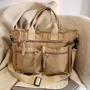 Cross-Border Casual Large-Capacity Tote Bag for Women 2026 Autumn and Winter New Korean Style Fashionable Nylon Tote Bag Shoulder Bag