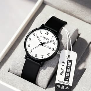 Dual Calendar Exam Watch Student Party High-Looking Trendy Niche Junior High School Student Waterproof Children's Watch