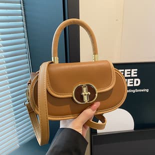 Texeled Niche Design Bag 2024 Winter New Women's Bag Popular Apple Lock Crossbody Bag Stylike Handbag