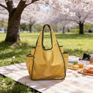 2026 New Model Tote Bag Large Capacity Foldable Portable Shoulder Bag Eco-Friendly Shopping Bag Simple Versatile Multi-Pocket Women's Bag