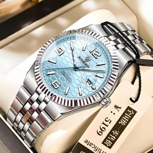 Binbond Brand Genuine High-End Men's Watch New Business Fashion Concept Large Dial Quartz Watch