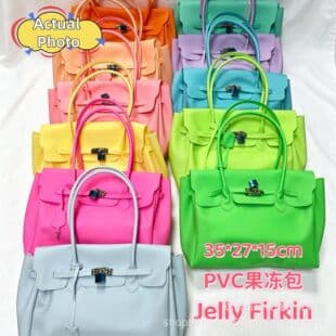 Kiikii Same Style Jelly Bag 2026 Summer New Commuter Tote Bag Fashionable Transparent Large Capacity Underarm Bag for Women
