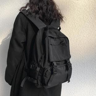 New High-end Sense Schoolbag Women's Senior high school Campus Large Capacity Backpack Tooling Style Backpack Men's Cross-border Ins Bag