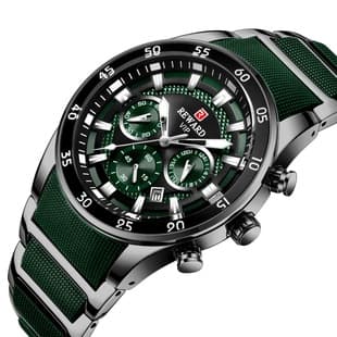Reward Multifunctional Sports Export Three-Eye Watch Calendar Luminous Waterproof Solid Steel Band Rd81011M Men's Watch