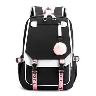 Cross-Border Casual Korean Style School Bag Outdoor Large Capacity Junior High School Student Solid Color Simple Multi-Layer Computer Bag Backpack
