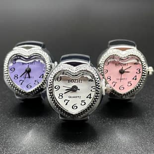 [Ring watch] Foreign trade hot alloy shell love quartz ring watch trend fashion men's and women's watches wholesale