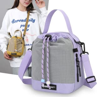 New Nylon Multifunctional Stylish Shoulder Bag with a Western Vibe, Fashionable Crossbody Bag with Trendy Color-Blocking Mini Phone Pouch