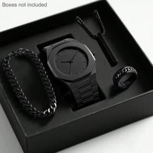 2025 Autumn New Men's Watch Light Luxury Niche High-End Simple Fashion Quartz Wristwatch Black Large Dial