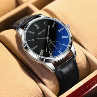 Business Men's Watches, Men's Watches, Fashionable Blue Light Belt Watches, Live Broadcast Popular Manufacturers, Spot Wholesale, Dropshipping