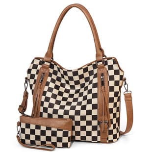In-Stock Cross-Border Checkered Single-Shoulder Tote Bag, Plaid Handbag, Women's Bag, Large Capacity, New Commuter Style for Women