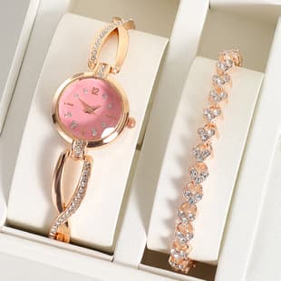 Foreign Trade Diamond Watch Women's Suit Factory Popular Accessible Luxury Ins Small Dial Bracelet Set Women's Watch Wholesale
