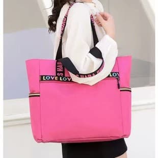 Canvas Bag Casual Travel Women's Bag New Waterproof Clothing Cosmetics Bag Large Capacity Mother's Shoulder Bag Tote Bag