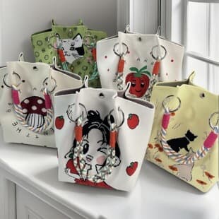 Women's Large Capacity Knitted Oval Bucket Bag Cute Woven Bag Handbag Hand Box Lunch Bag All-match Handbag