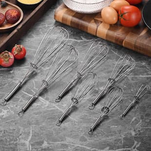 Stainless Steel Spring Egg Beater Mini Mixer Household Handheld Cream Egg Stirring Spoon Baking Tool