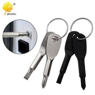 Cross-Shaped Screwdriver Combination Keychain Screwdriver Bit Outdoor Edc Portable Emergency Gadget