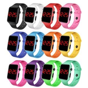 Manufacturer's Ready-Made Simple Square Led Watches for Primary and Secondary School Students, Fashionable Couple Sunglasses, Electronic Watches, Wholesale in Stock