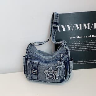 Denim Lightweight Women's Bag 2026 New Fashion Casual Crossbody Bag Korean Style Versatile Commuter Women's Shoulder Bag Trendy
