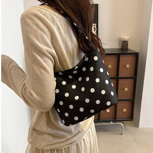 Trendy Small Handbag for Women, Popular Niche Polka Dot Nylon Bag, 2026 New Versatile Shoulder Underarm Bag