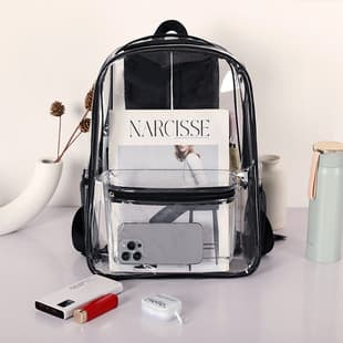 Cross-Border Amazon Transparent Backpack Outdoor Sports Stadium Concert Pvc Transparent Backpack Pvc Student Bag