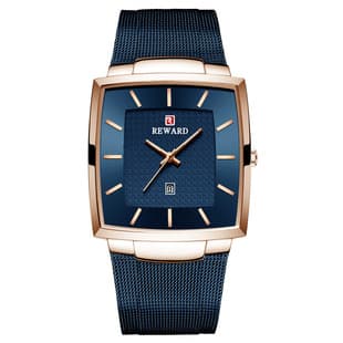 REWARD62009 Men's Watch Quartz Mesh Belt Watch Business Leisure Calendar Men's Watch Foreign Trade Watch